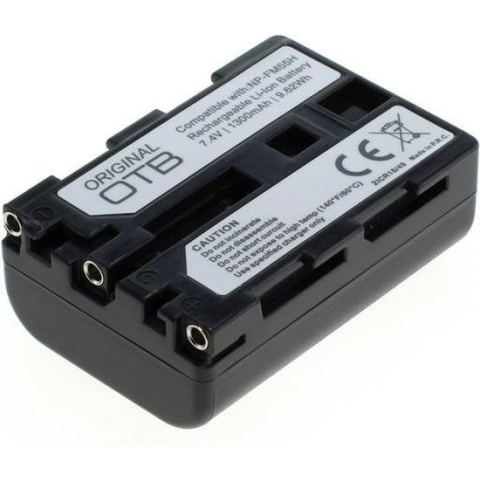 OTB Camera accu compatibel met Sony NP-FM30, NP-FM55H, NP-FM50 en NP-QM51 - 1300 mAh