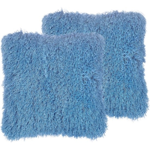 CIDE - Sierkussen set van 2 - Blauw - 45 x 45 cm - Polyester