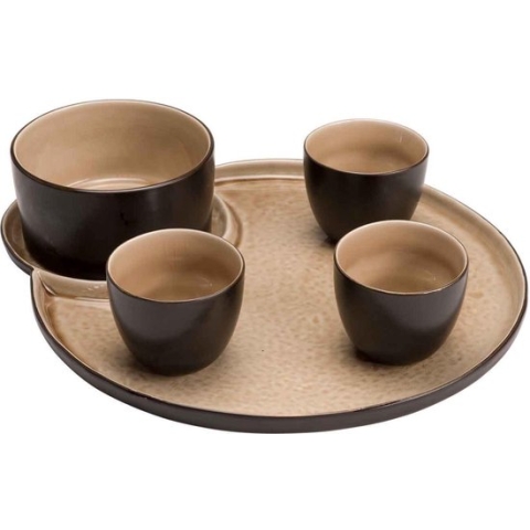 Cosy&Trendy Laguna Beige Snack- & Tapasschaal - Aardewerk - 5 delig