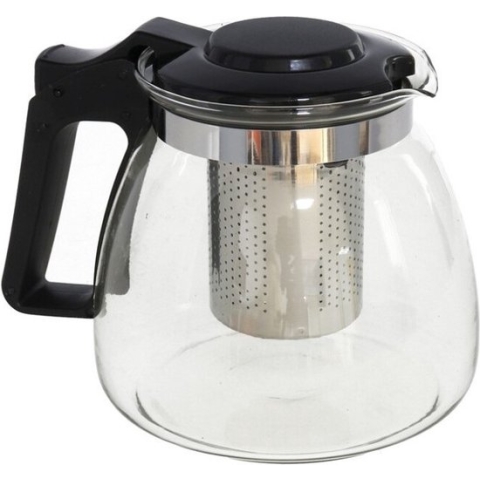 Glazen theepot met thee filter/infuser 900 ml - Theepotten/theekannen van glas - Theepot met theeinfuser