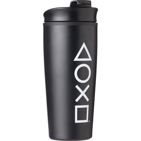 Playstation - Logo en Pictogrammen Onyx Metalen Reisbeker