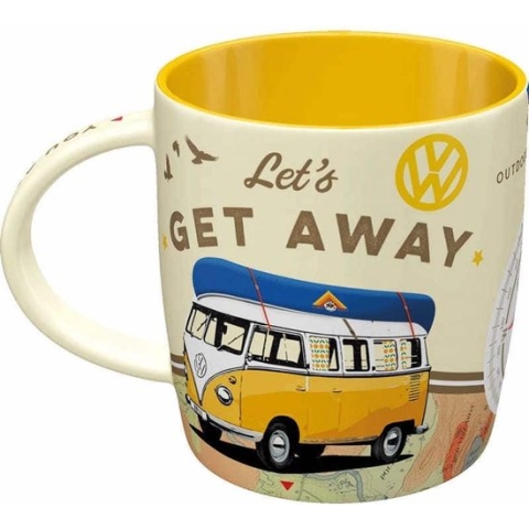 VW Bulli Lets Get Away Koffiemok.