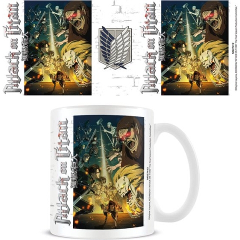 ATTACK ON TITAN S4 Mug 315 ml Special Ops Squad vs Titans