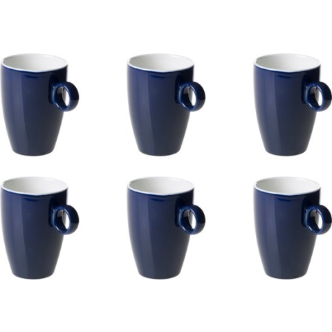 Maastricht Porselein Beker Bart Colour Cafe 23 cl Blauw Porselein 6 stuk(s)