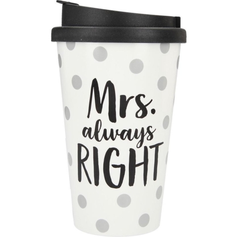 Depesche Drinkbeker To-Go Mrs. Always Right