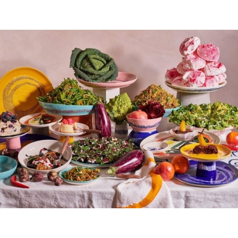 SERAX - Feast by Ottolenghi - Bord S 19 x19cm wit Swirl-Stripes r