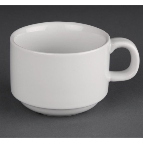Athena Hotelware koffiekopjes 20cl Wit - Stapelbaar - Set van 24 kopjes