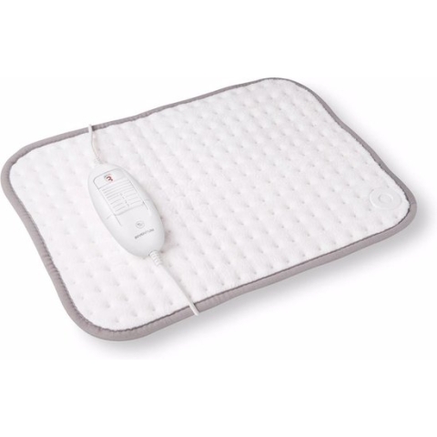 Inventum HNK18 - Elektrisch warmtekussen - Automatische uitschakeling - 44x33 cm - Fleece - Wit/Grijs