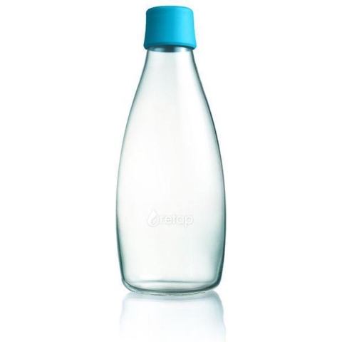 Retap Waterfles - Glas - 0,8 l - Licht Blauw