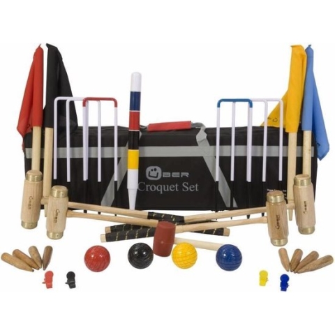 Junior Executive Croquet set - Engels Tuinspel - Compleet en Luxe met stevige Tas ®Designed in UK - Prachtig afgewerkt - Kwaliteit & Klasse - Profi
