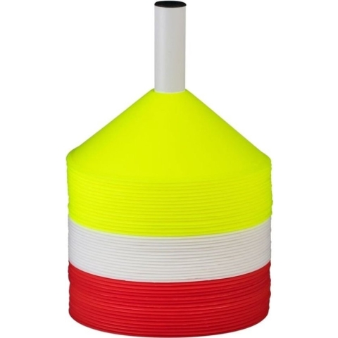 Select (48 Pcs) Markeringshoedjes - Geel / Wit / Rood | Maat: UNI