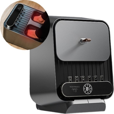 LunaSea's Shiatsu Voetmassage apparaat - Voetmassage apparaat - Draadloos opladen - Voetmassage met Luchtcompressie en Infrarood Warmte