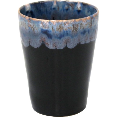 Costa Nova Kop Latte Macchiato 38cl - Grespresso - Aardewerk - zwart - 9,5cmxH11cm - 6 stuks