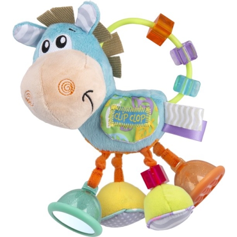 Playgro Clip Clop Rammelaar REFRESH - Blauw - Activiteitenspeeltje - Kraamkado