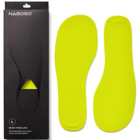 Naboso DUO Inlegzolen - Maat 43,5 tm 45 - Dubbelzijdige Zooltjes met Textuur - Silicone Inlegzolen ter Bevordering van Energie en Wendbaarheid