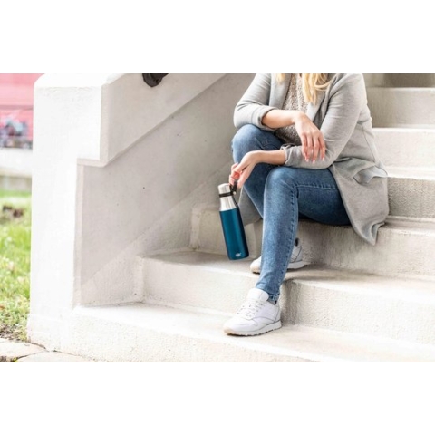 City Isoleerfles Blauw 0,5l +draaglusd7,2xh25cm