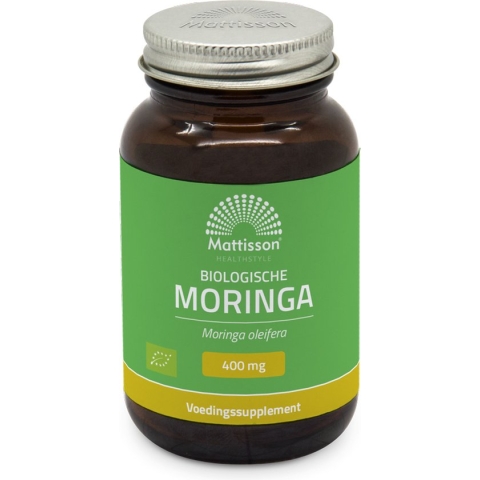Mattisson - Biologisch Moringa Blad 400mg - Moringa Oleifera Voedingssupplement - 60 Capsules