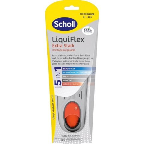 Scholl Inlegzolen Liquiflex extra sterk, maat L / 41 - 46,5 (1 paar), 2 stuks