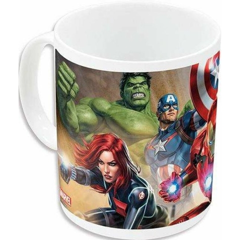 Mok The Avengers Infinity Wit Keramisch Rood (350 ml)