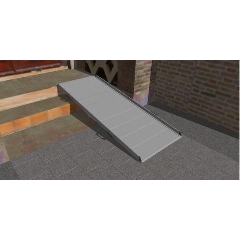 Dwars opvouwbare oprijplaat / oprit / hellingbaan, lengte 200 cm, geschikt voor hoogteverschil 40 cm
