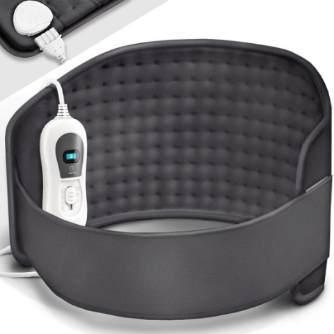 sinnlein - Rugverwarmer, antraciet, warmtegordel elektrische rugverwarmer,  verwarmingskussen, warmtekussen voor buik en rug