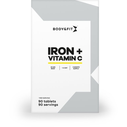 Body & Fit Iron + Vitamin C - Supplement - Vitamine C + Ijzer Tabletten - 90 Stuks