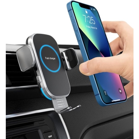 Telefoonhouders Auto Klem Telefoonhouder GSM Houder Voor Ventilatie met Draadloze Oplader