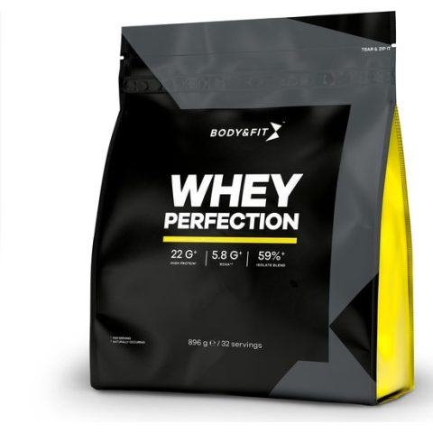 Body & Fit Whey Perfection - Proteine Poeder / Whey Protein - Eiwitshake - 896 gram (32 shakes) - Aardbei