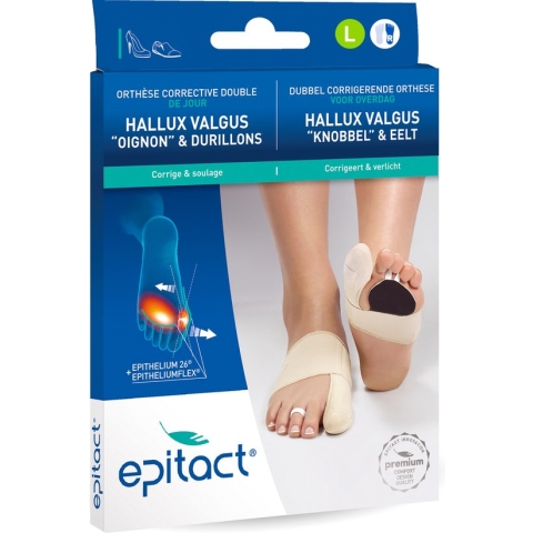 Epitact Hallux valgus - knobbel en Eelt - corrigerende orthese - Rechter voet - Large