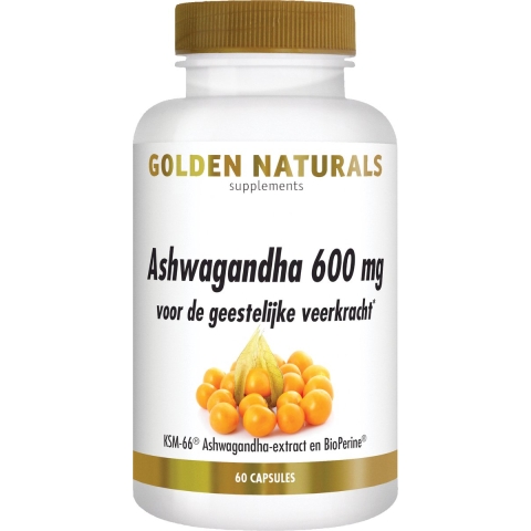 Golden Naturals Ashwagandha KSM-66 (60 vegetarische capsules)