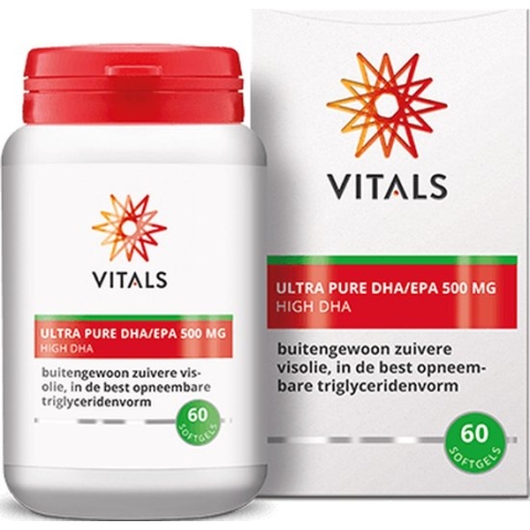 Vitals - Ultra Pure DHA/EPA 500 mg - buitengewoon zuivere visolie, in de best opneembare triglyceridenvorm