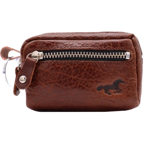 Leren Sleuteletui - Ijzeren Rits - Sleuteltasje