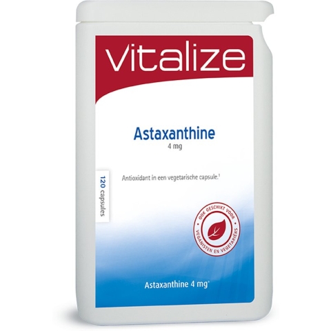 Astaxanthine 4 mg 120 capsules - Astaxanthine afkomstig van AstaPure® - Helpt bij de bescherming van gezonde lichaamscellen - Vitalize