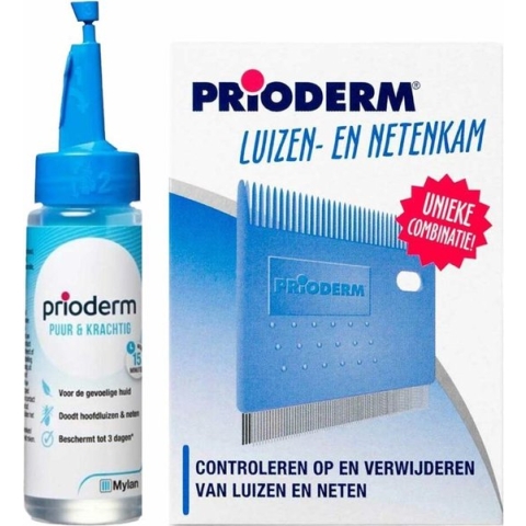 Prioderm Puur & Krachtig + Luizen- en Netenkam Pakket