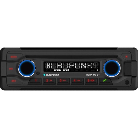 Blaupunkt Doha 112 BT Autoradio enkel DIN Aansluiting voor stuurbediening, Bluetooth handsfree, Incl. afstandsbediening, Incl. DAB-antenne