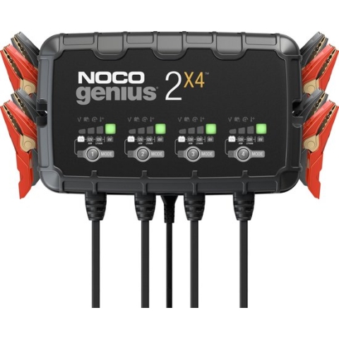 NOCO Genius 2x4 - Viervoudige 6V/12V acculader - Druppellader - 8A