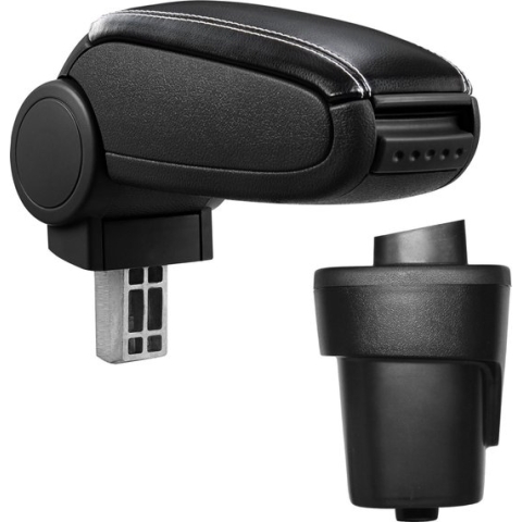 Armsteun-Opel Karl-2015-kunstleer-zwart+wit stiksel