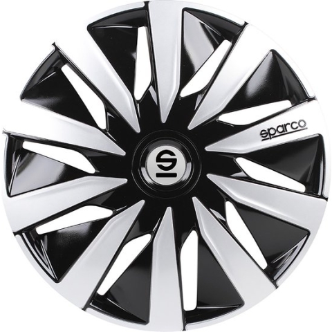 Sparco - Wieldoppen - Velgen - Lazio - 15 inch - Zwart/Zilver