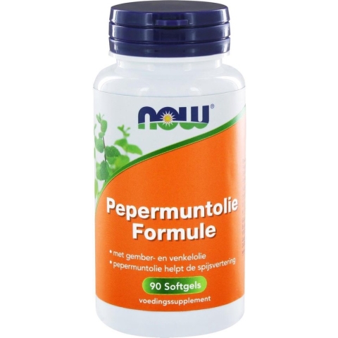 NOW  Pepermuntolie Formule - 90 softgels