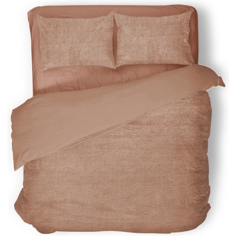 Eleganzzz Teddy Pluche Dekbedovertrek - Light Pink - Teddy Dekbedovertrek - Dekbedovertrek 200x200/220cm - Tweepersoons dekbedovertrekken