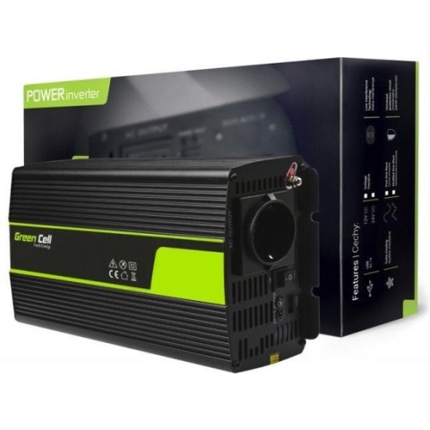 2000W DC (1000W continu) 12V naar AC 230V met USB Stroom Inverter Converter - Pure/Full Sine Wave