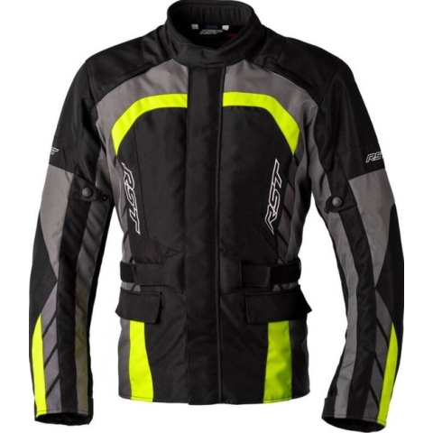 RST Alpha 5 Ce Mens Textile Jacket Black Grey Neon Yellow - Maat 44 - Jas