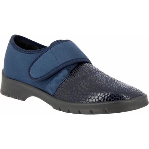 Varomed - Strasbourg - Luxe therapieschoenen - Stretch - maat 37 - Wijdte H -  Marineblauw - soepele zool - met CE keurmerk voor medisch schoeisel - verbandschoenen -