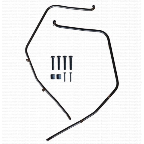 Piaggio Zip Valbeugels |MAT ZWART | Sierbeugels Zip | Zip Beugels Voorzijde