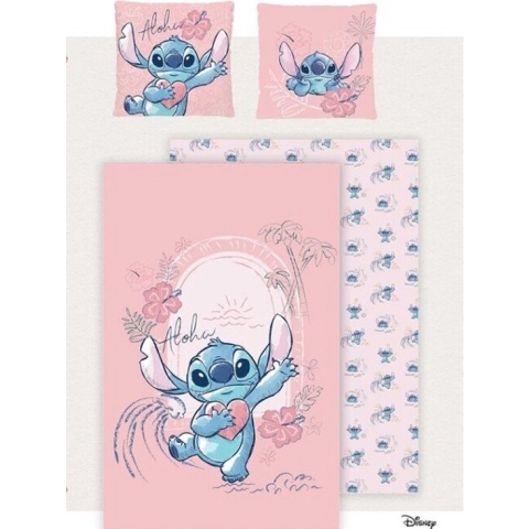 Disney Lilo & Stitch Dekbedovertrek Heart - Eenpersoons - 140 x 200 - Katoen