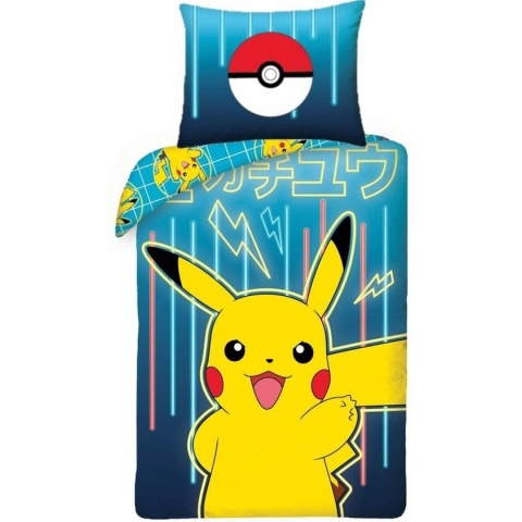 Pokémon Pikachu Dekbedovertrek - Eenpersoons - 140 x 200 cm - Multi