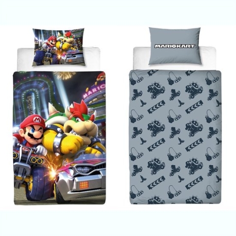 Super Mario Dekbedovertrek Battle - Eenpersoons - 140 x 200 cm - Katoen