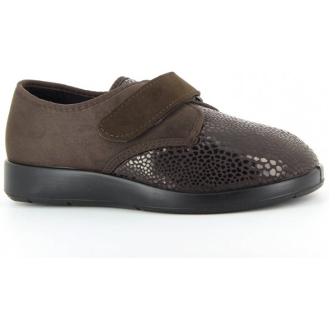 Varomed - Zürich - luxe stretch verbandschoenen - maat 43 - Mokka - met CE keurmerk - soepele zool - Hallux - therapieschoenen - verbandpantoffels - verbandsloffen -