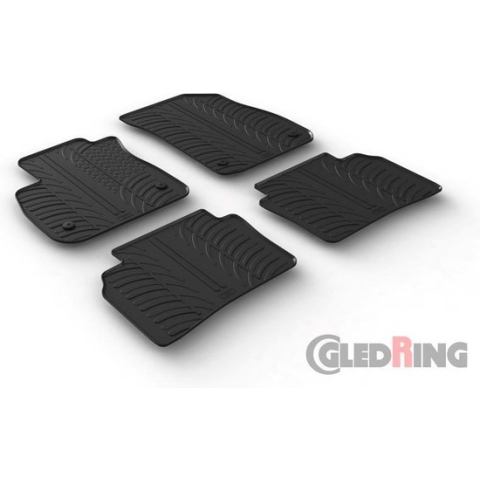 Gledring Rubbermatten passend voor Opel Insignia Grand Sport & Sportstourer 2017- (T profiel 4-delig + montageclips)
