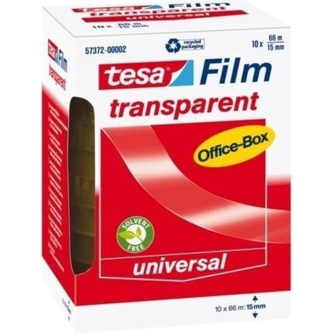Plakband Tesa film 15mmx66m transparant